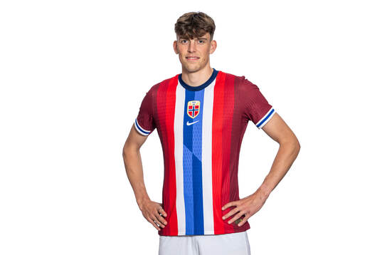 Tobias Guddal of the Norwegian national football team poses
