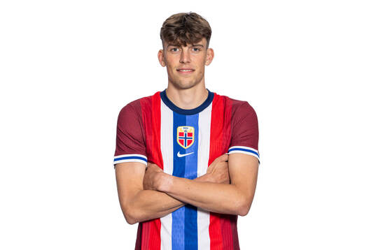 Tobias Guddal of the Norwegian national football team poses