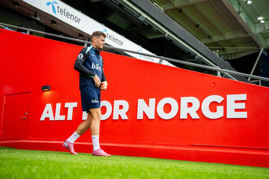 Alexander Sørloth of the Norwegian national football team