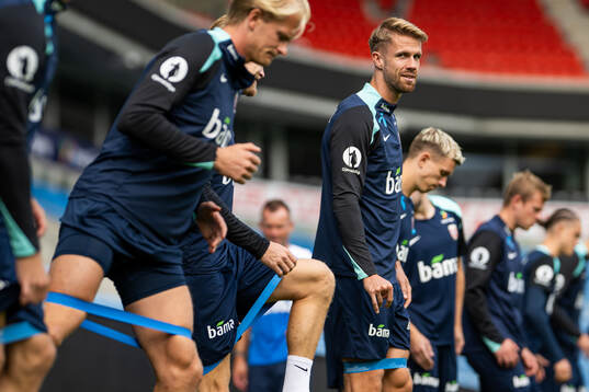 Kristoffer Ajer of the Norwegian national football team