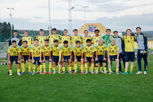 Players of Sweden pose for a team photo