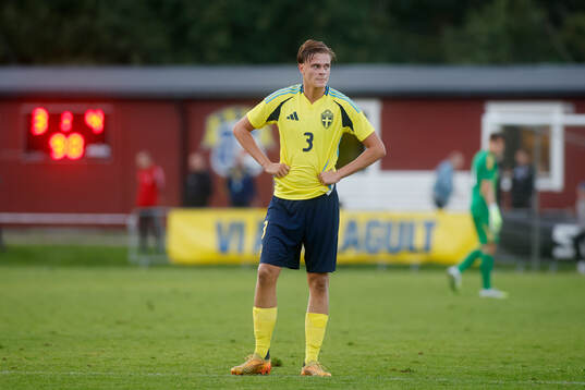 Kevin Andersson Lönnergård of Sweden looks dejected