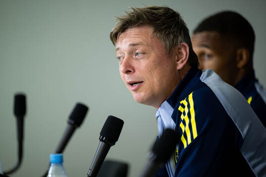 Head coach Jon Dahl Tomasson of the Swedish national
