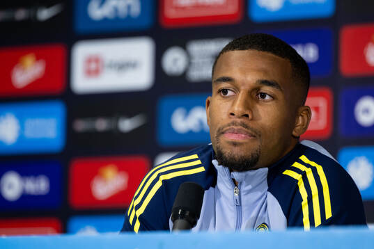 Isak Hien of the Swedish national football team