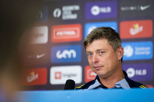 Head coach Jon Dahl Tomasson of the Swedish national