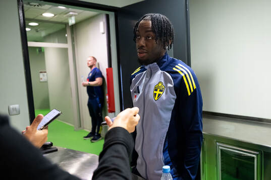 Anthony Elanga of the Swedish national football team in