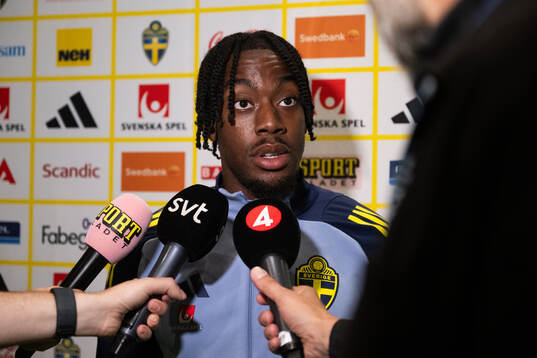 Anthony Elanga of the Swedish national football team in