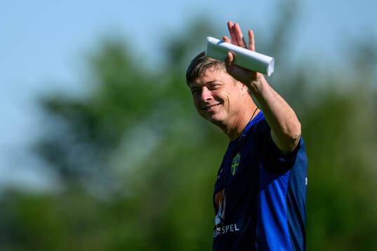 Head coach Jon Dahl Tomasson of the Swedish men's football