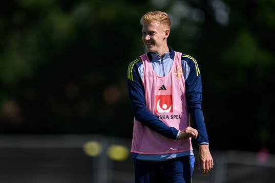 Hugo Larsson of the Swedish men's football national team at