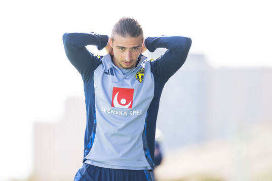 Elison Makolli of the Swedish under-21 national football