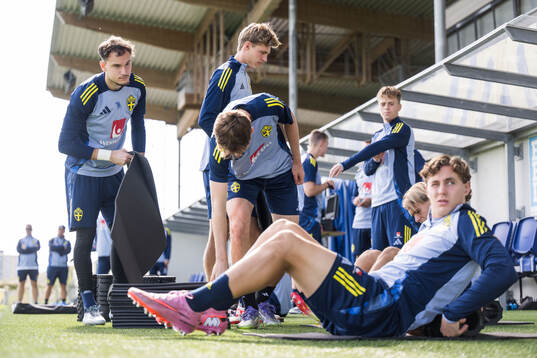 Goalkeeper Elis Bisherasi of the Swedish under-21 national