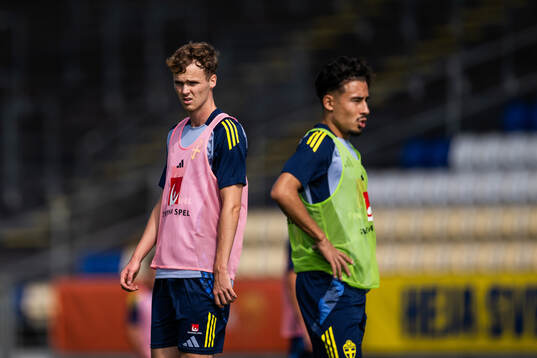 Williot Swedberg and Adrian Skogmar of the Swedish under-21