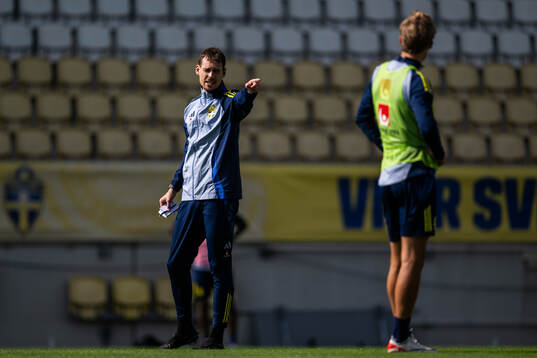 Head coach Daniel Bäckström of the Swedish under-21