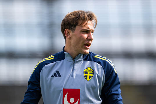 Goalkeeper Simon Eriksson of the Swedish under-21 national