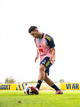Roony Bardghji of the Swedish under-21 national football
