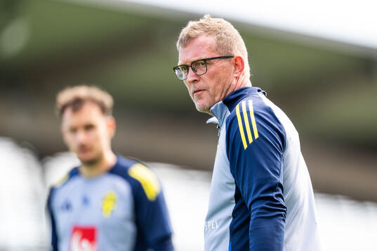 Goalkeeper coach Leif Troedsson of the Swedish under-21
