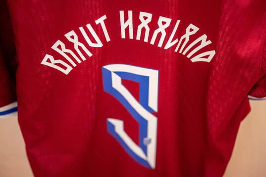 The kit of Erling Braut Haaland of Norway in the dressing