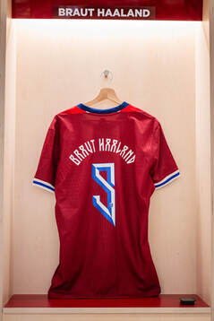 The kit of Erling Braut Haaland of Norway in the dressing