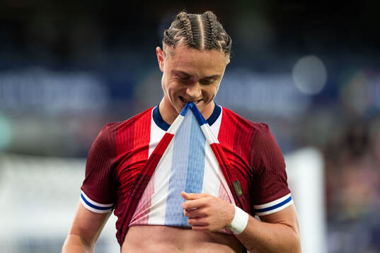 Thelo Aasgaard of Norway looks dejected
