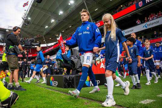 Martin Ødegaard of Norway enters the pitch