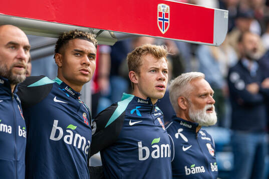 Antonio Nusa and Aune Heggebø of Norway