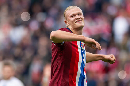 Erling Braut Haaland of Norway celebrates