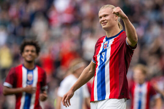 Erling Braut Haaland of Norway celebrates