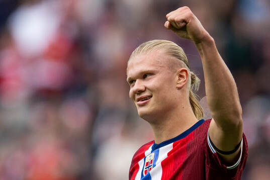 Erling Braut Haaland of Norway celebrates