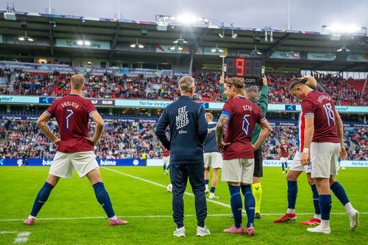 Alexander Sørloth, team manager Are Hokstad, Patrick Berg