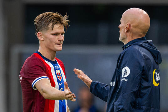 David Møller Wolfe and Ståle Solbakken, head coach of