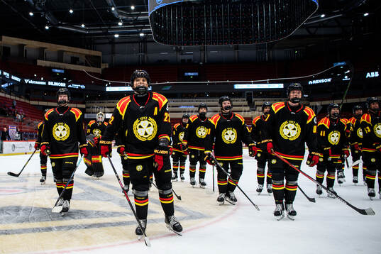 Brynäs spelare jublar
