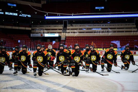 Brynäs spelare jublar