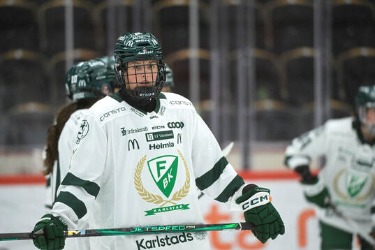 Färjestad BKs Alexie Guay innan ishockeymatchen i SDHL