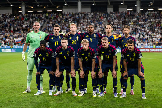 goalkeeper Robin Olsen, Viktor Gyökeres, Hugo Larsson,