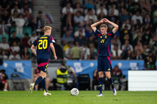 Alexander Bernhardsson of Sweden in pain