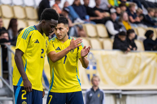 Genesis Antwi and Roony Bardghji of Sweden