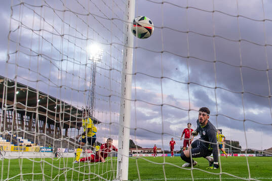Jeremy Agbonifo of Sweden scores 2-0 behind goalkeeper Gor