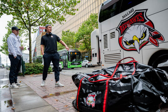 Malmö Redhawks Johan Ivarsson och Fredrik Händemark