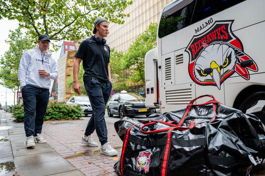 Malmö Redhawks Johan Ivarsson och Fredrik Händemark