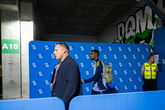 Alexander Isak of Sweden in mixed zone