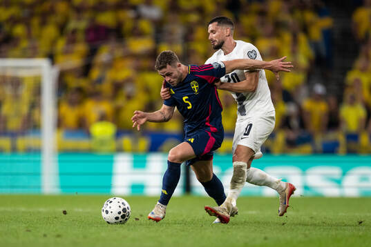 Gabriel Gudmundsson of Sweden and Petar Stojanovic of