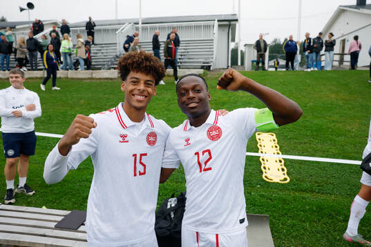 William Nørløv and Abdul Daramy of Denmark celebrates