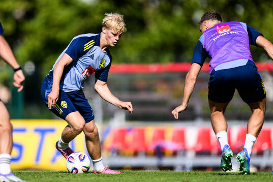 Lucas Bergvall of the Swedish men's football national team