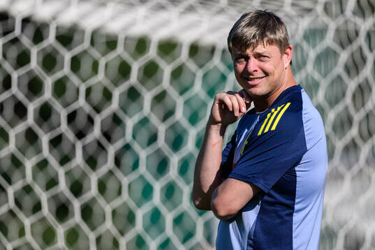 Head coach Jon Dahl Tomasson of the Swedish men's football