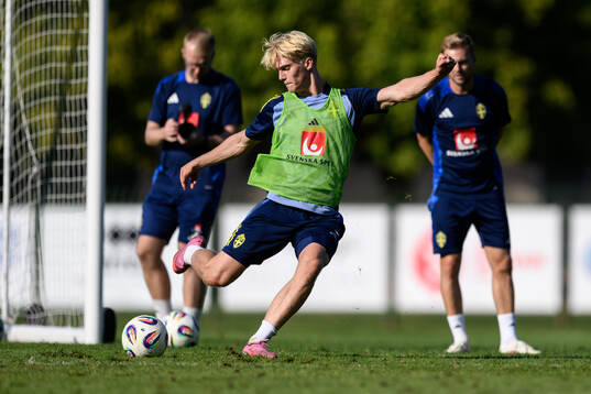 Lucas Bergvall of the Swedish men's football national team