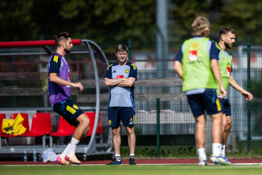 head coach Jon Dahl Tomasson of the Swedish men's football