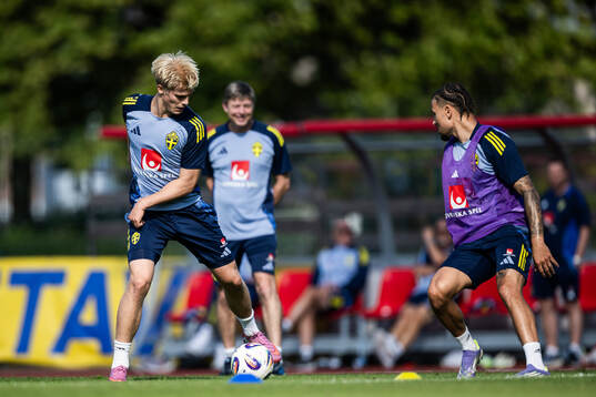 Lucas Bergvall of the Swedish men's football national team