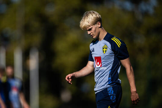 Lucas Bergvall of the Swedish men's football national team