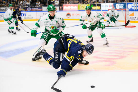 Rögles Felix Nilsson och HV71s Axel Rindell