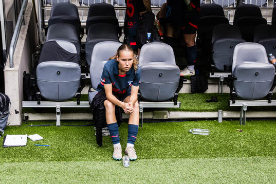 Malmö FFs Karoline Olesen deppar